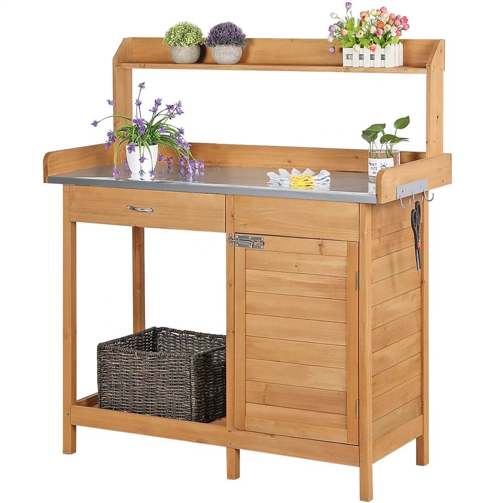 Woodworking Outdoor Furniture - Buitenwerktafel van massief hout voor gebruik