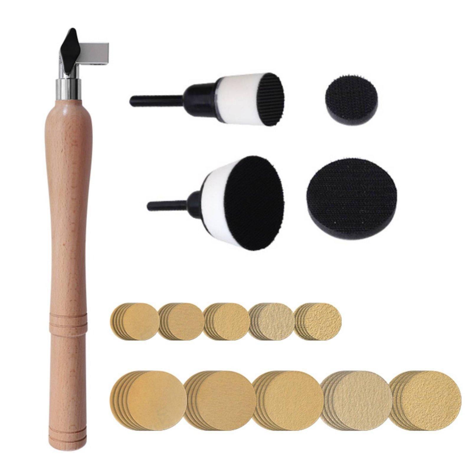 Woodworking Kits - Handzame schuurschijven, houten schuurset, draaibank polijstgereedschapset