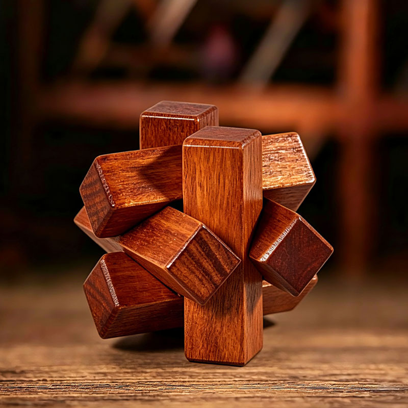 Woodworking For Beginners - Houten knooppuzzel IQ Logic Training Ontgrendel