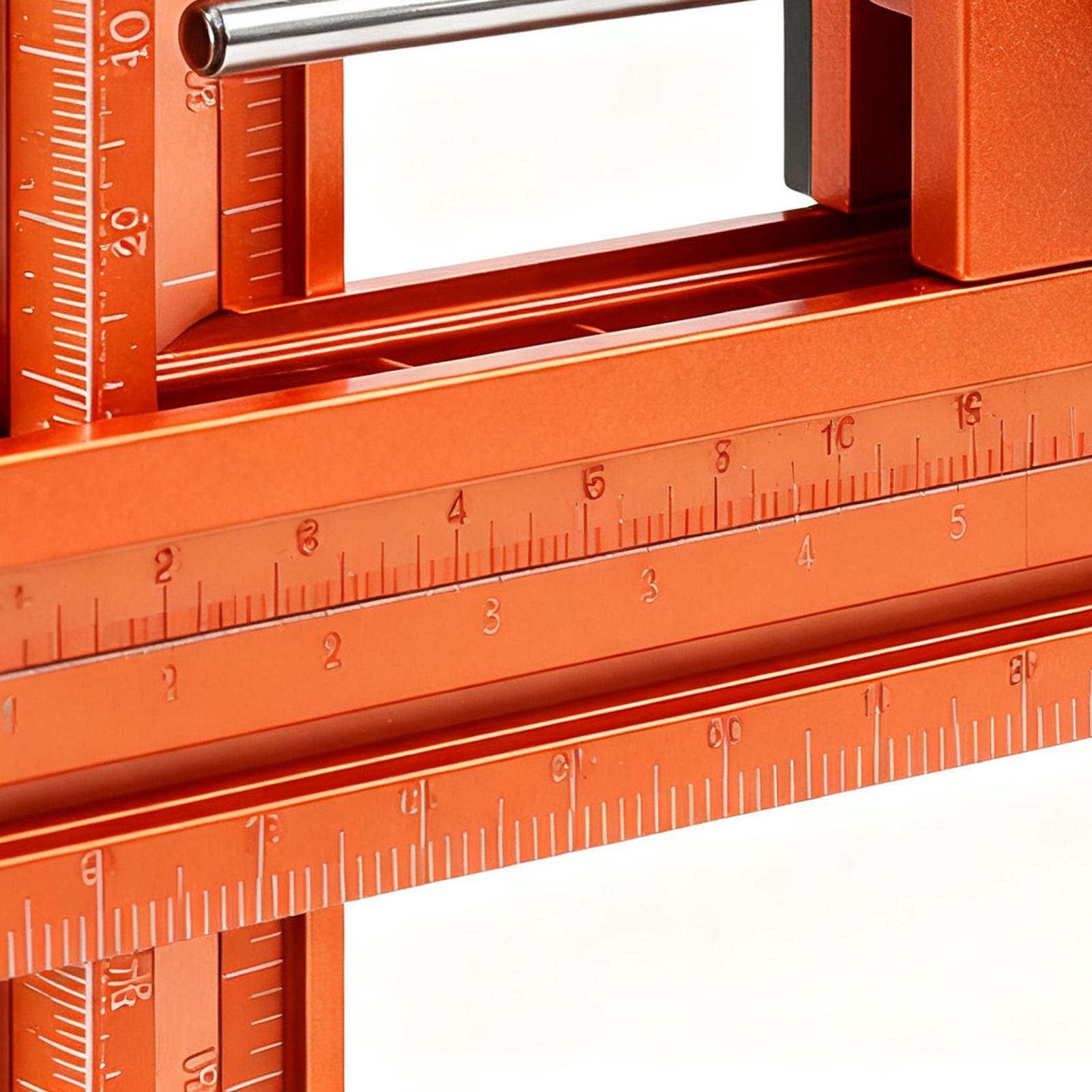 Woodworking Carpenter - Houtbewerkingsliniaal Magnetische basis 4-zijdig gereedschap Metalen