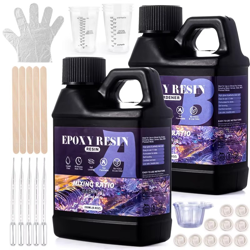 Woodworking Resin - Easy Mix 1:1 Epoxyhars Kit Kristalhelder
