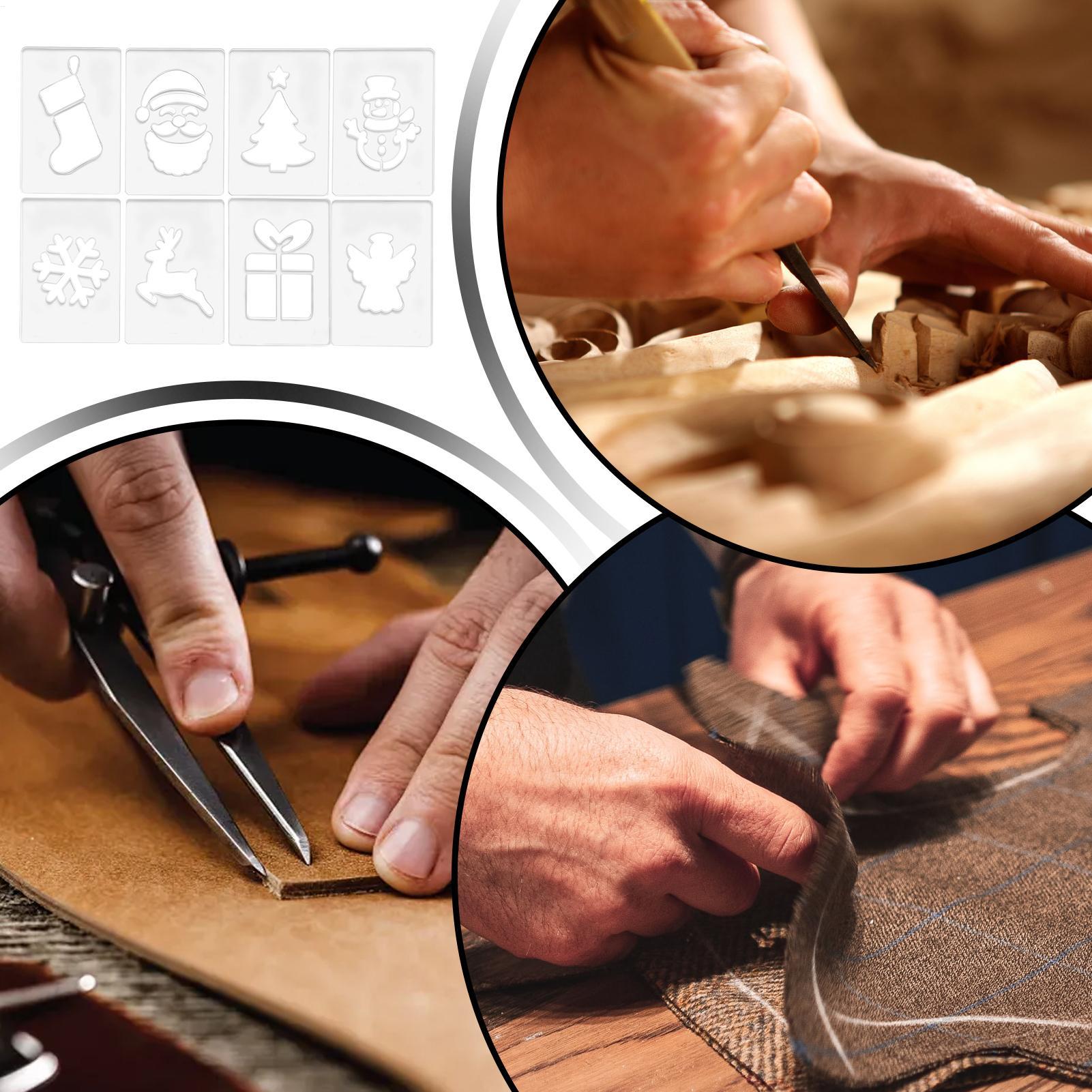 Woodworking Man - Kerst stencil draagbare houtbewerking stencils vakantie
