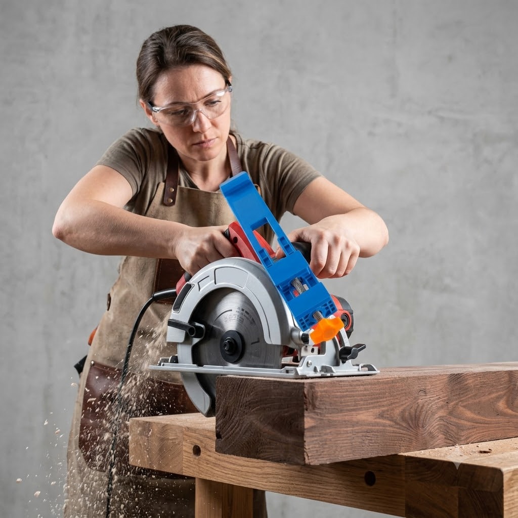 Woodworking Man - Duurzame ABS elektrische cirkelzaag, zware precisie-snijtool