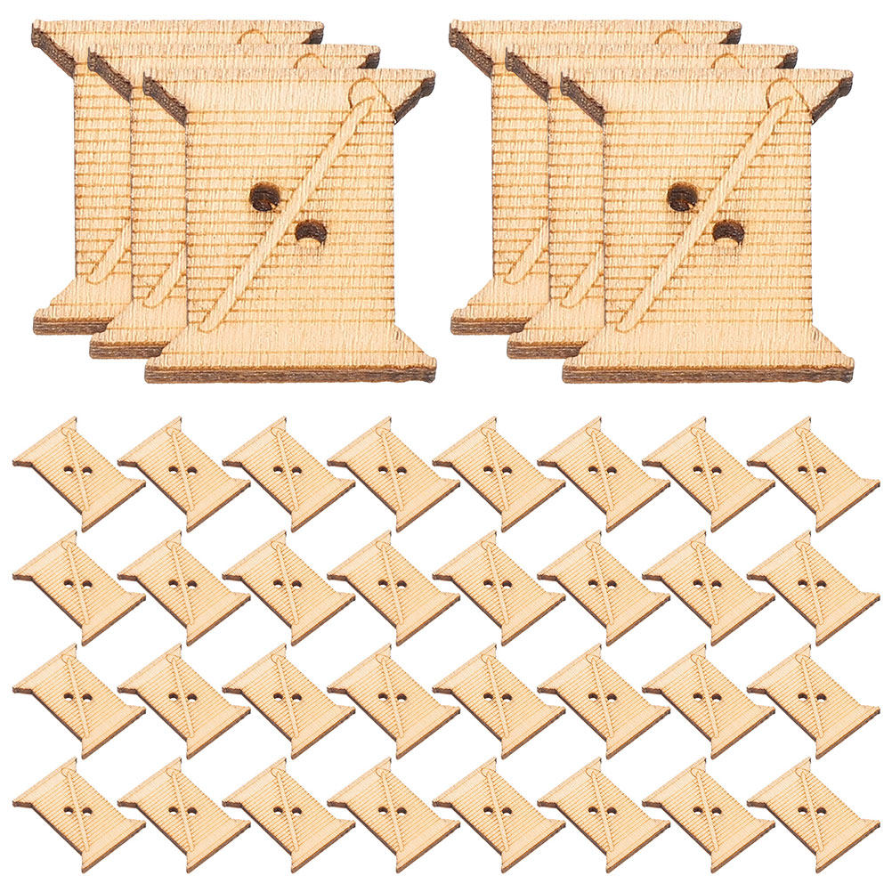 Woodworking Diy Projects - 100 stuks houten borduurgaren spoeltjes draadwikkelkaarten