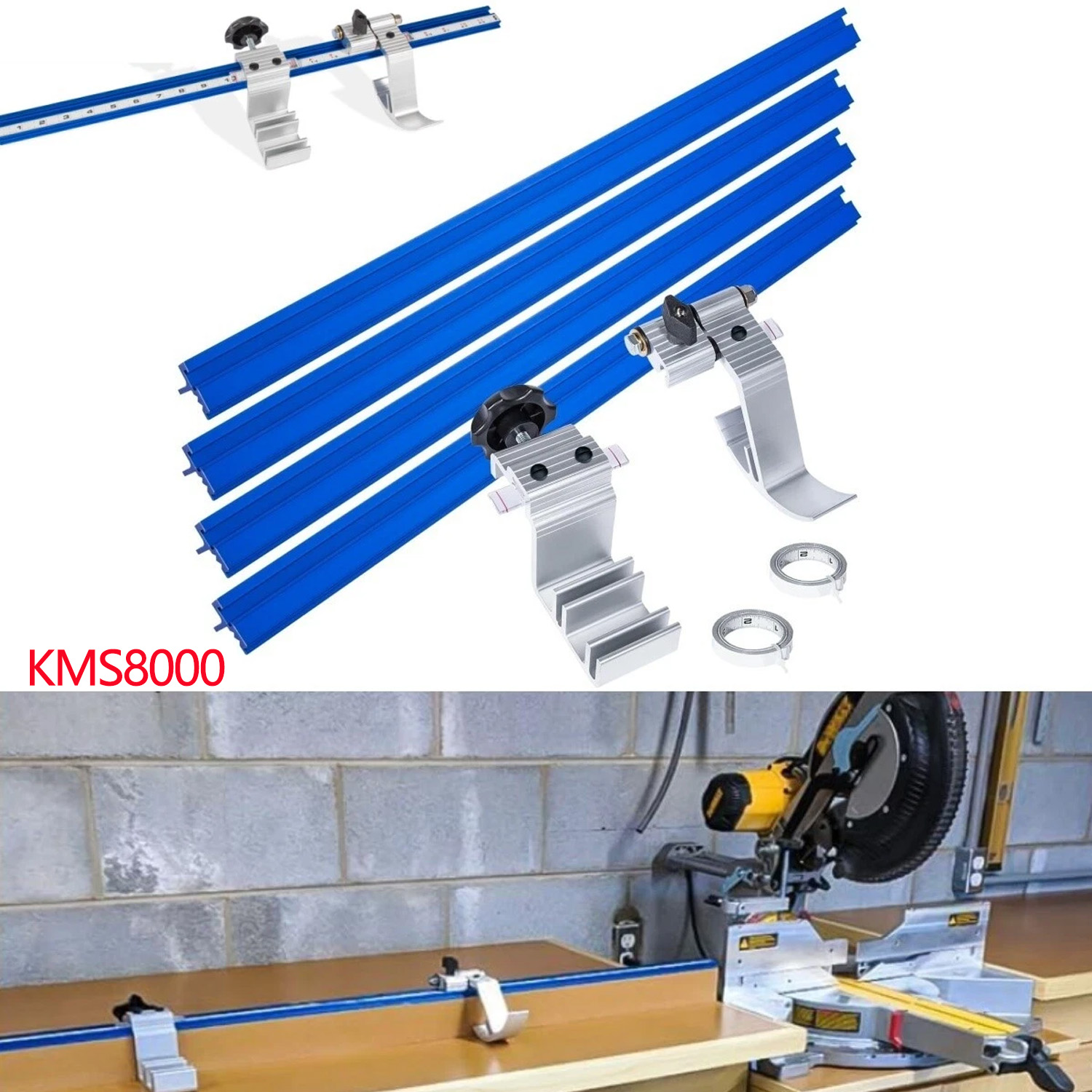 Woodworking Kits - Kreg KMS8000 Precision Trak & Stops