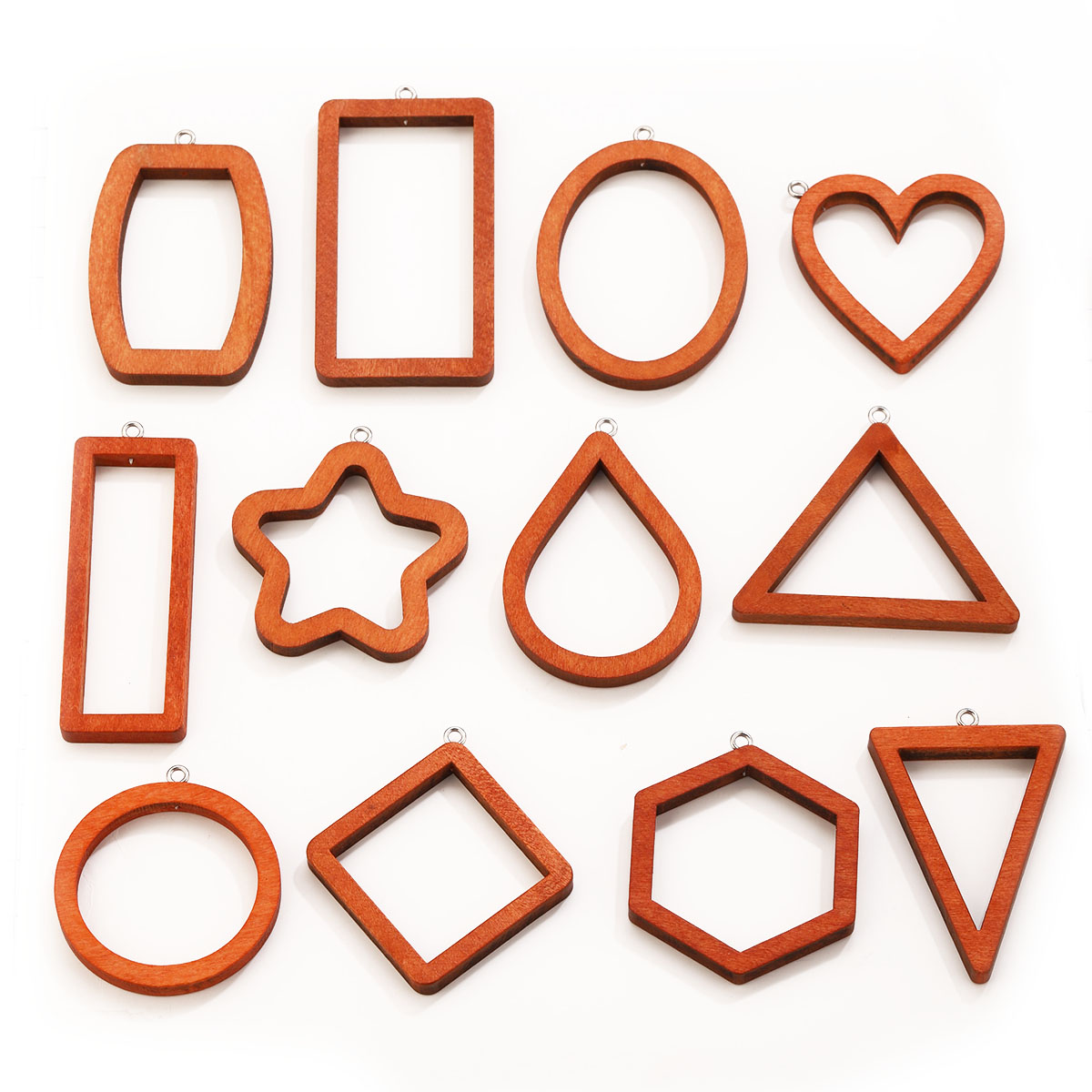 Woodworking Resin - 10 STKS Driehoek Rechthoek Hout Geometrische