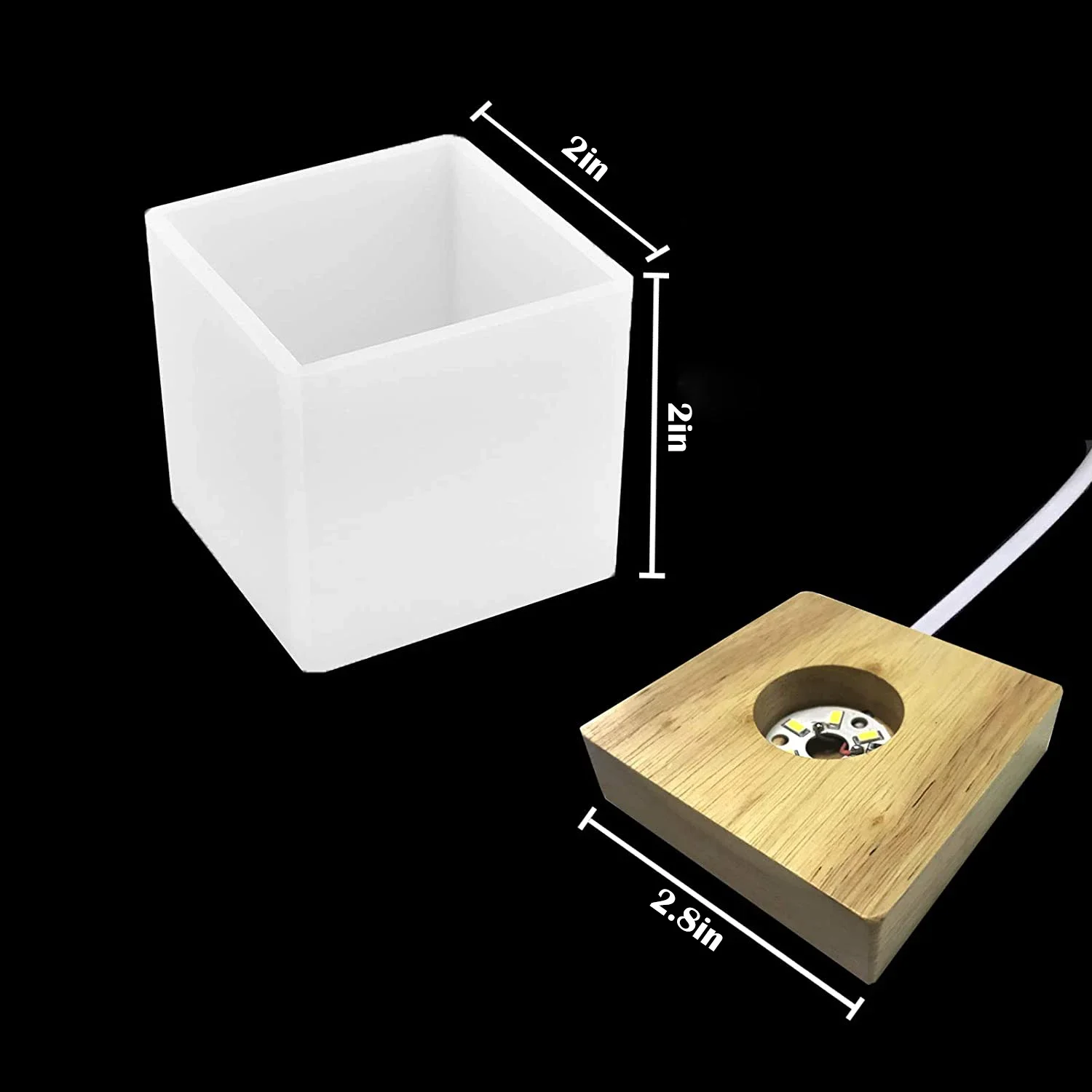 Vierkante lichte harsvorm, led - Woodworking Resin recensie en prijs