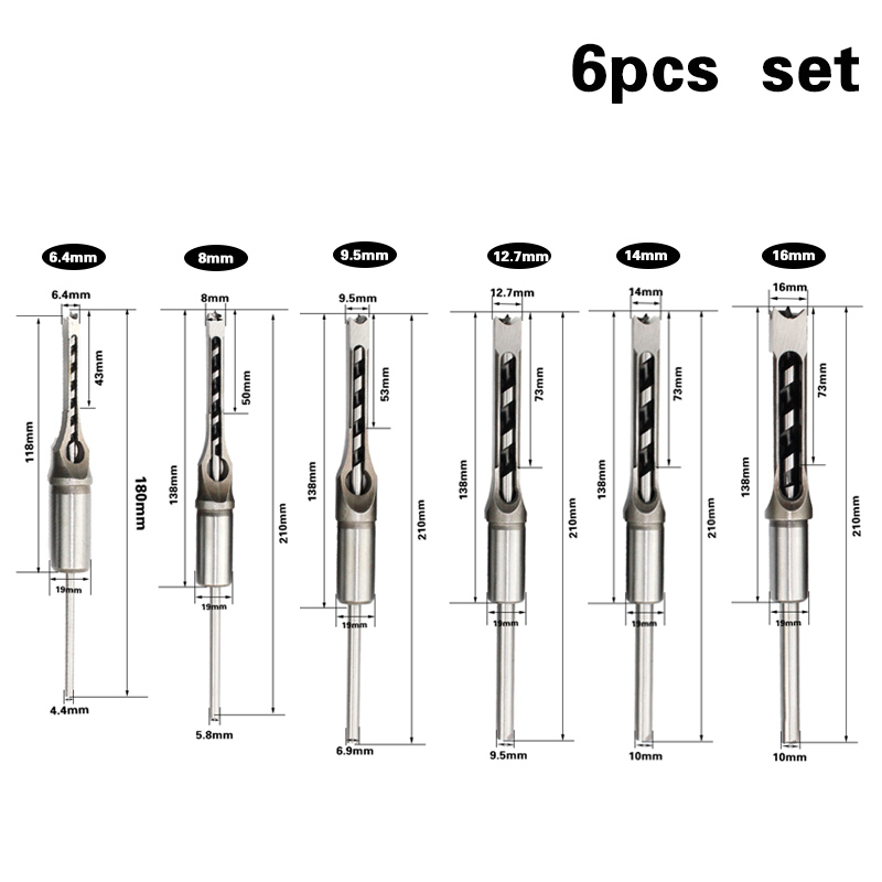 6Pcs Hss Boren Vierkante Vijze - Wood Chisel Set recensie en prijs