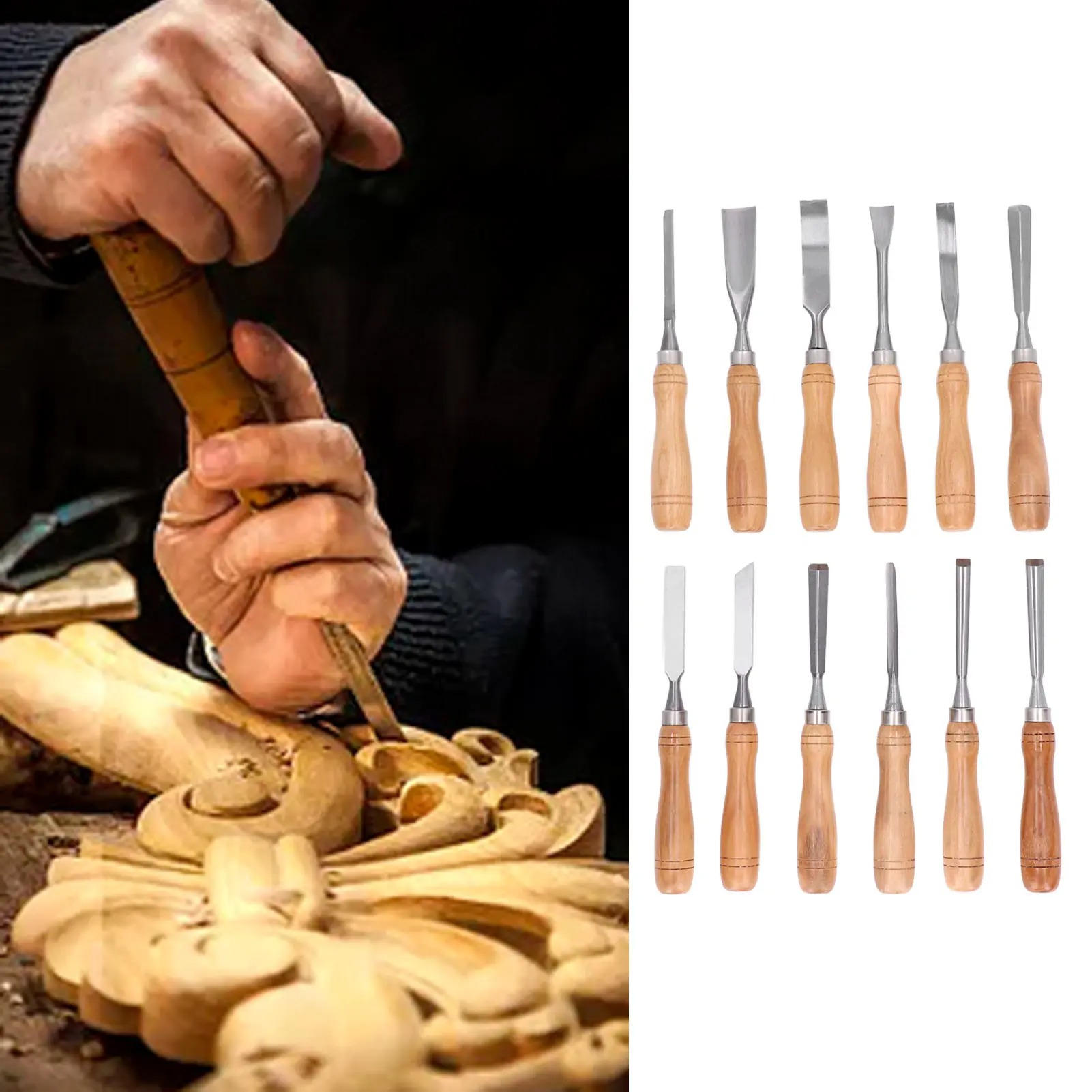 12 stks/set Houtsnijwerk Geree - Wood Chisel Set recensie en prijs