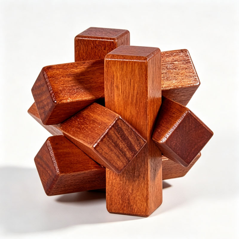 Houten knooppuzzel IQ Logic Tr - Woodworking For Beginners recensie en prijs
