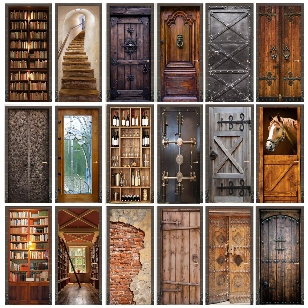 Wooden Door Mural Decal Sticke - Woodworking Glue recensie en prijs
