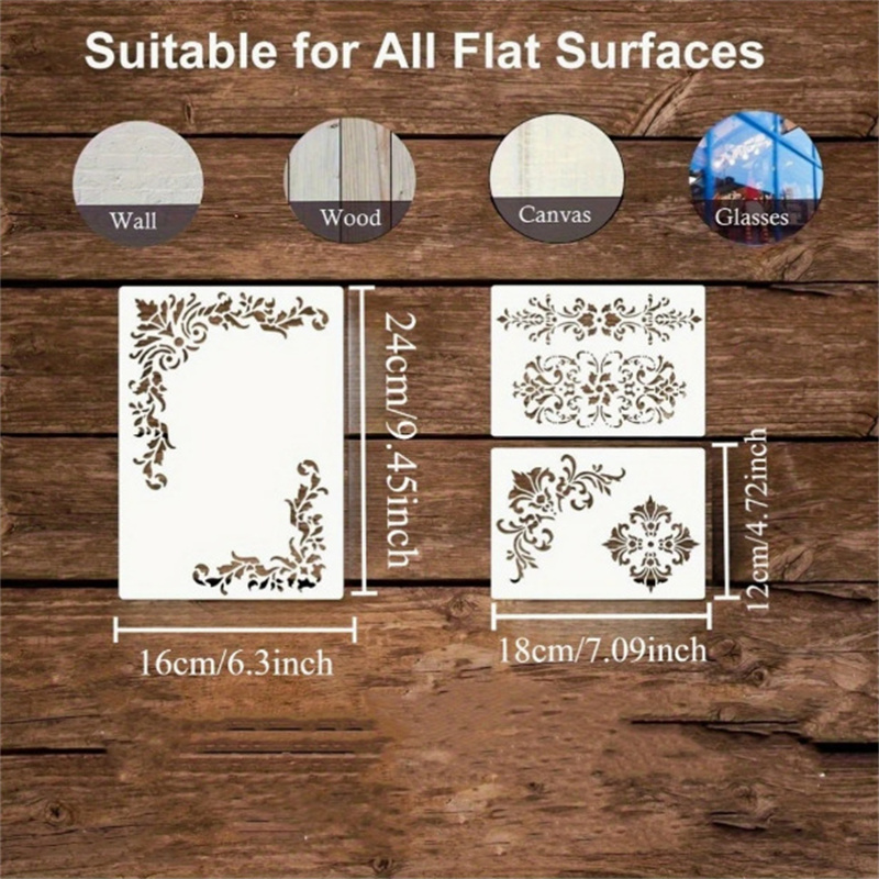 6 stuks bloemen hoekstencils v - Woodworking Diy Projects recensie en prijs