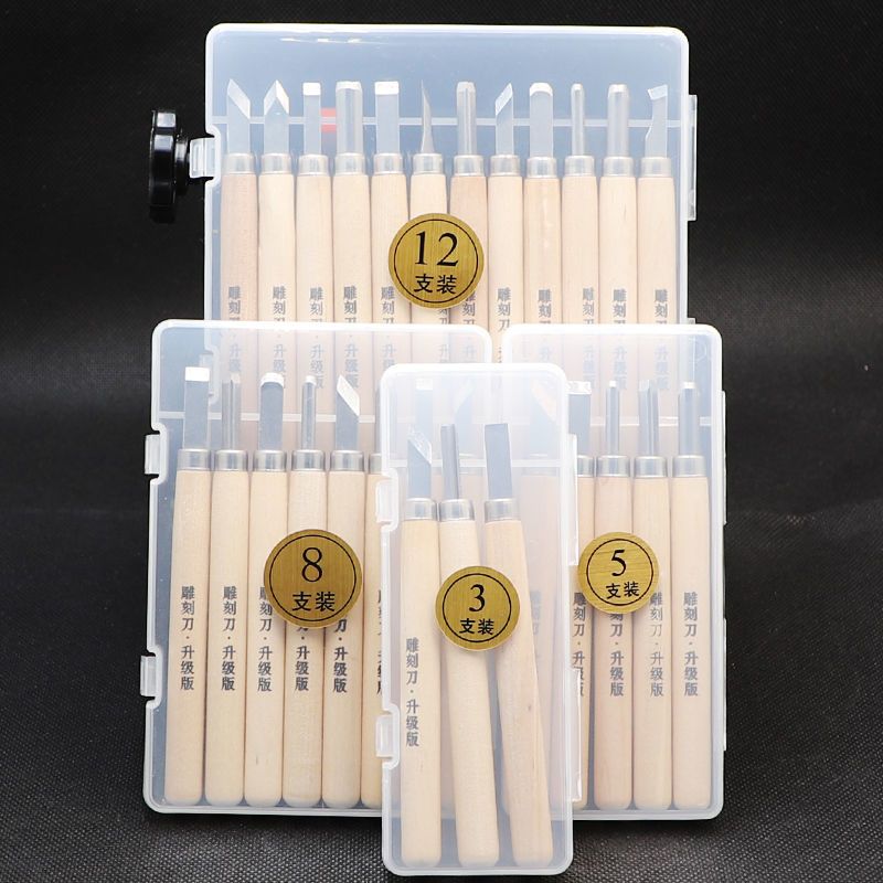 Snijmesset Houten blok rubbere - Wood Chisel Set recensie en prijs