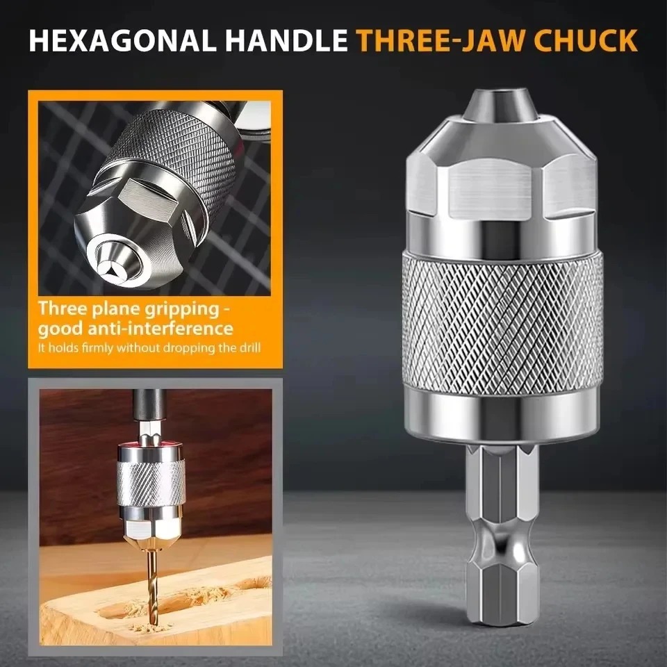3-Jaw Keyless Boorkop Adapter  - Woodworking Man recensie en prijs